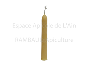 Bougie en cire d'abeille chandelle lisse H 17cm diam 2 cm 50 g