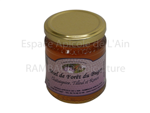 Miel de Forêt du Bugey (Châtaignier, Tilleul et Ronce) - pot verre de 250 gr