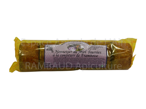 Rouleau 6 nonnettes au miel fourrées confiture de framboise - 200 gr