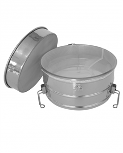 Tamis en inox double à sac filtrant pour maturateur 200 a 400 kg.