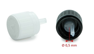 Bouchon à vis + compte goutte GL 18 pour flacon brun 30 ml - Sachet de 10