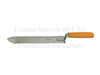 Couteau JERO 28 cm inox courbé, dentelé 1 coté, manche plastique