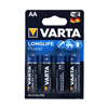 Pile Alcaline VARTA longlife power LR06 AA - Blister de 4