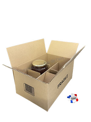 Carton pour 6 pots verre 770ml TO82