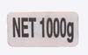 Etiquette mention de poids "NET 1000 g - les 1000