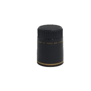 Bouchon PE Verplast D29mm NOIR à jupe longue pour bouteille sirop - Carton 1500