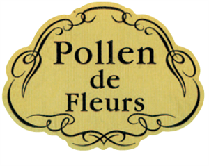Etiquette fantaisie Or "Pollen de Fleurs" 28x38 mm. Rouleau de 1000