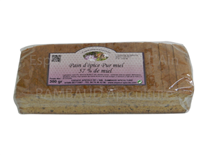 Pain d'épice pur miel 57% de miel - 300 gr