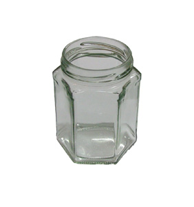 Pot verre 390 ml TO70 hexagonal - Le pack de 20