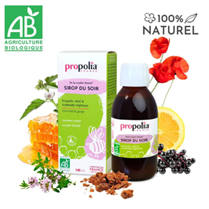 Sirop du soir BIO, Propolis, Miels & Extraits végétaux (145 ml)