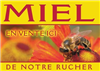 Panneau PVC  "Abeille-Fleur rouge" 42 x 29.5 cm