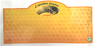 Etiquette personnalisable Alvéoles Jaune Apiculture 95 x 40 - Les 100