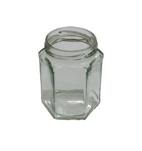 Pot verre 390 ml TO70 hexagonal par palette de 1960 unités