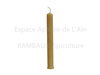 Bougie en cire d'abeille chandelle lisse H 21 cm diam 2.5 cm 93 g