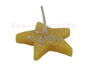 Bougie en cire d'abeille "Etoile - Chauffe plat" 15 g