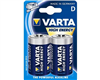 Pile Alcaline VARTA longlife power LR20 D - Blister de 2
