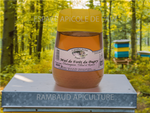 Miel de Forêt du Bugey (Châtaignier, Tilleul et Ronce) -  squeezer de 500 gr