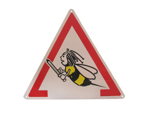 Panneau triangulaire "ATTENTION ABEILLES"