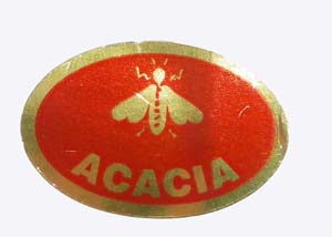 Etiquette ovale d'appellation "Acacia" ,le mille