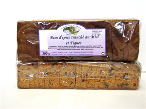 Pain d'épice tranché au Miel et Figues - 300 gr