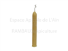 Bougie en cire d'abeille chandelle lisse H 17cm diam 2 cm 50 g