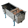 Bac a désoperculer en inox THOMAS PRO 1310 x 530 HAUTEUR REGLABLE