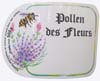 Etiquette adhésive "fleurs et abeille" pollen 500g 90x60, le rouleau de 1500