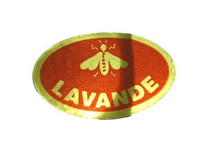 Etiquette ovale d'appellation  "Lavande" ,le mille