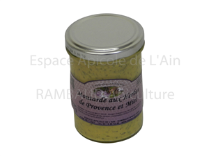 Moutarde aux herbes de provence et miel - 210 gr