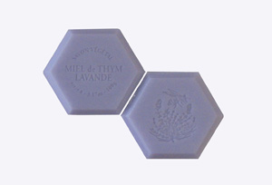 Savon hexagonal  miel de thym /  lavande 100 gr
