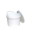 Seau plastique blanc 10 Kg + couvercle