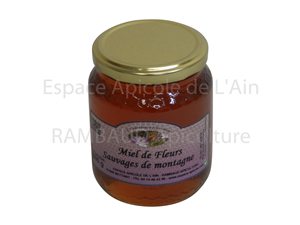 Miel de fleurs sauvages de Montagne pot verre de 1 Kg