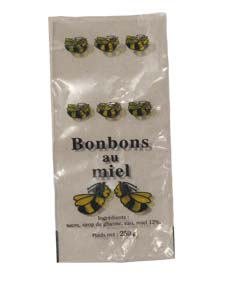 Sachet APIFUN pour 250 gr de bonbons au miel - le cent